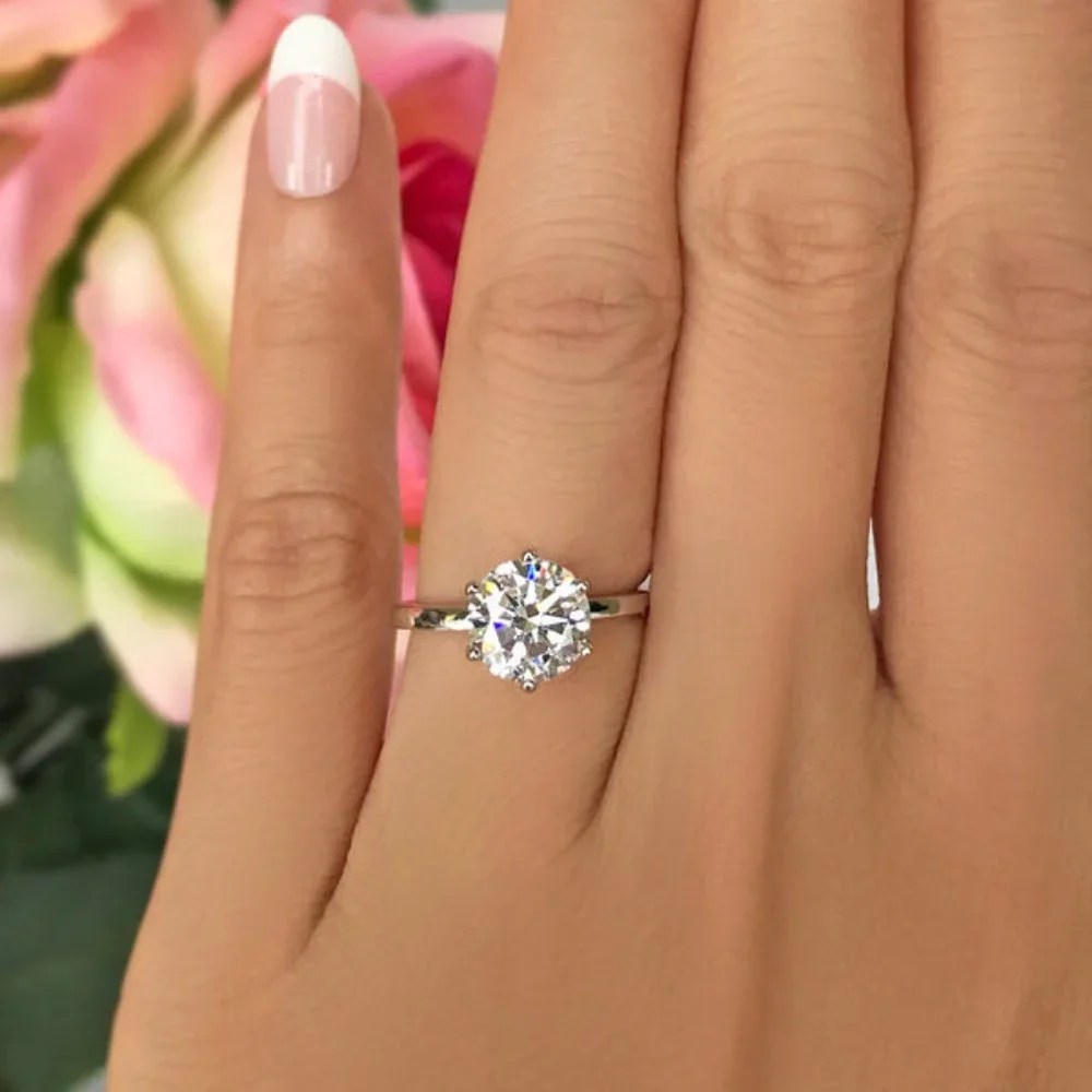 Certified 2ct. t.w. Diamond Solitaire Engagement Ring - Picture 7 of 16